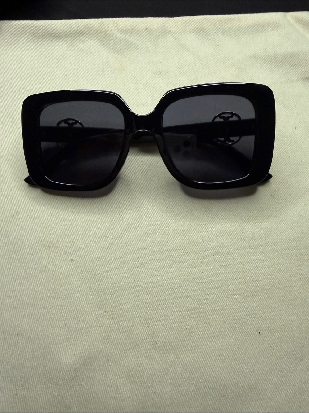 Tory Burch Black Oversized Square Sunglasses